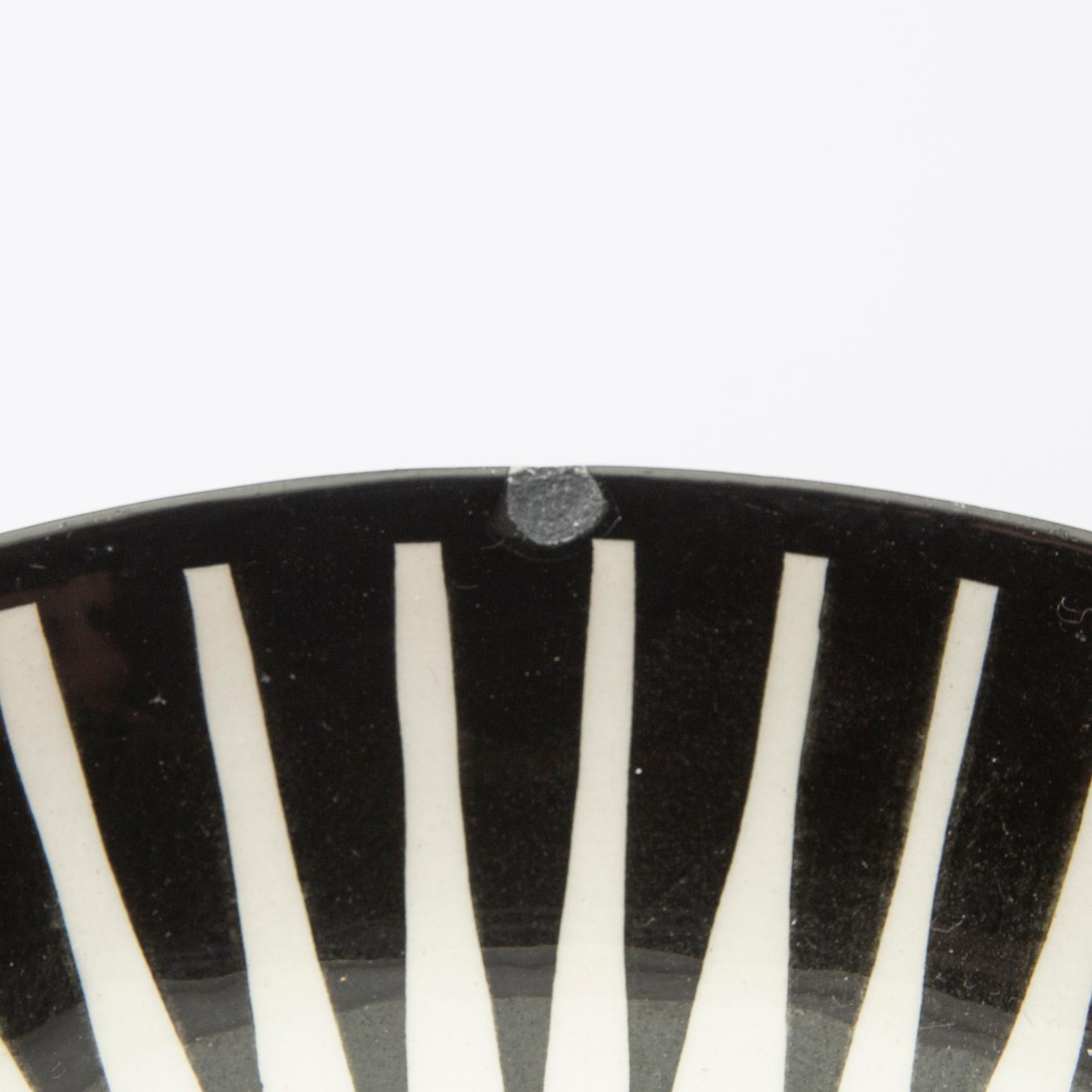 Eugen Trost, tekoppar 19 st "Zebra" Uppsala Ekeby/Gefle flintgods 1900-talets andra hälft.