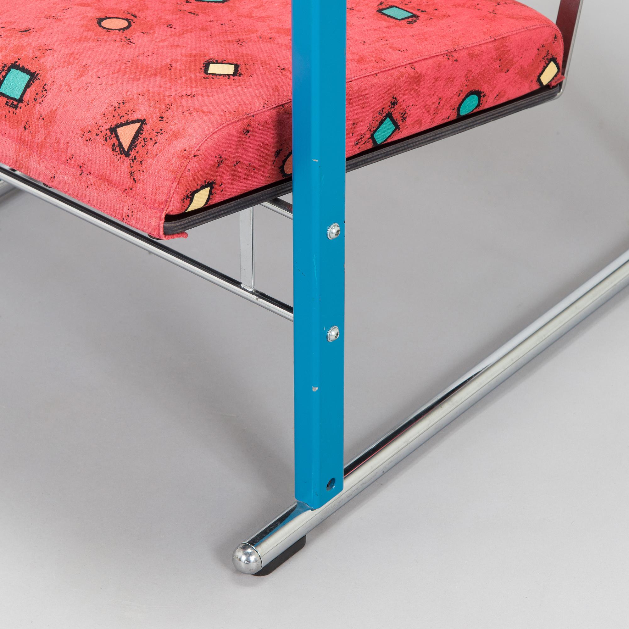 Yrjö Kukkapuro, A 1980s  'Experiment' open armchair for Avarte, Finland.