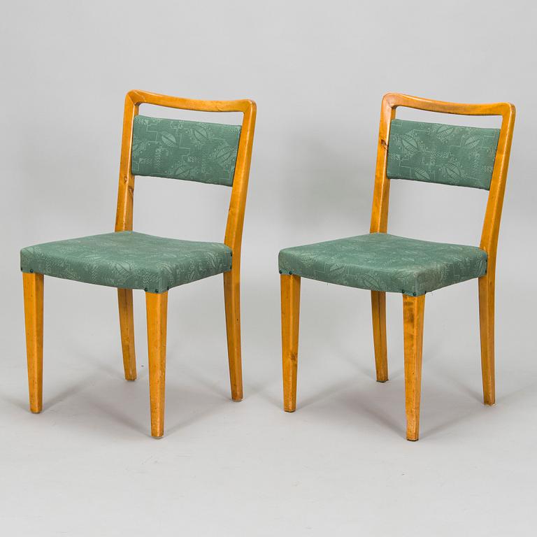 Werner West, matbord och stolar, 6 st, "Motti", Oy Stockmann Ab Kervo Snickerifabrik, 1930-tal.