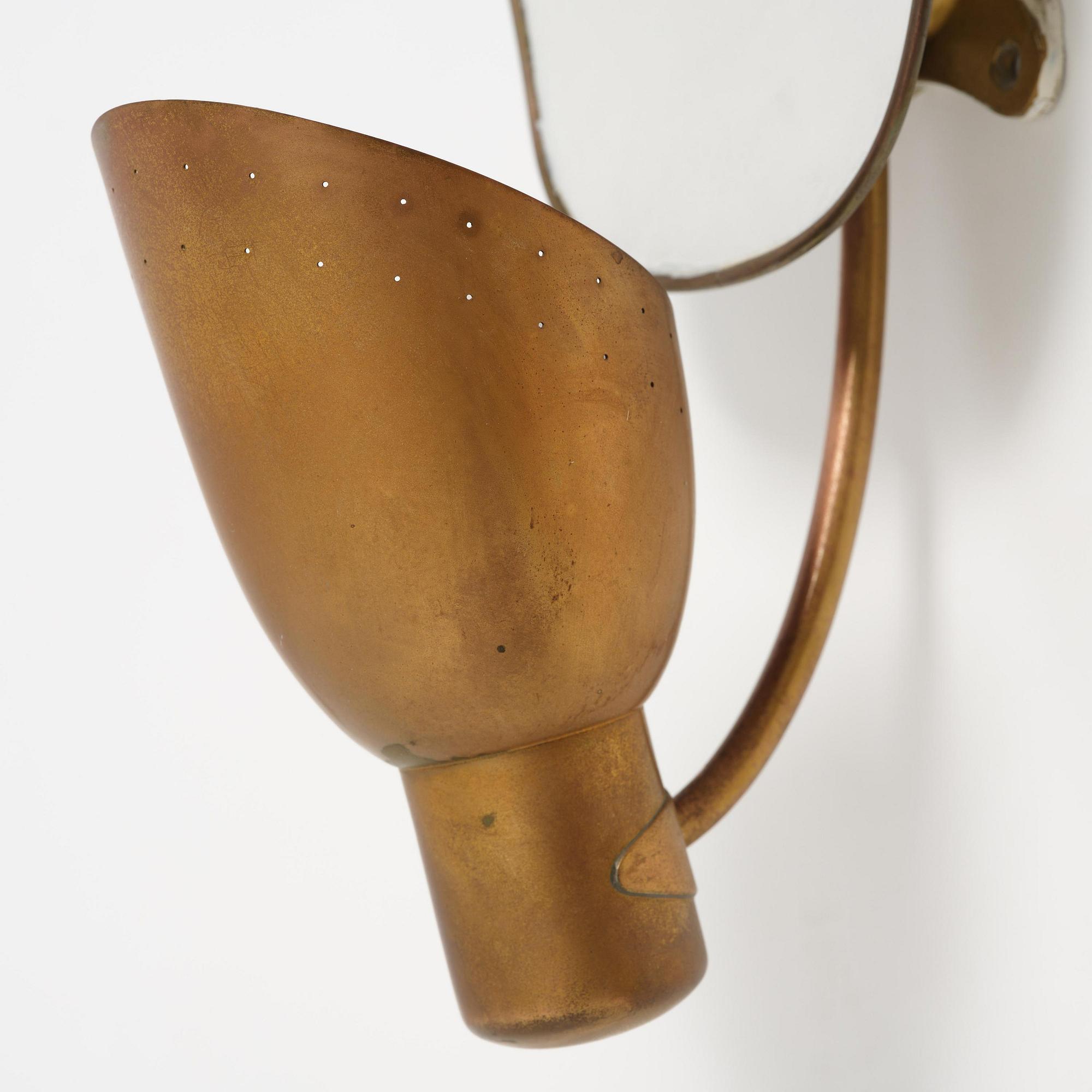 Carl-Axel Acking, a pair of wall lamps model "5029", Bröderna Malmströms Metallvarufabrik, Malmö, 1940s.