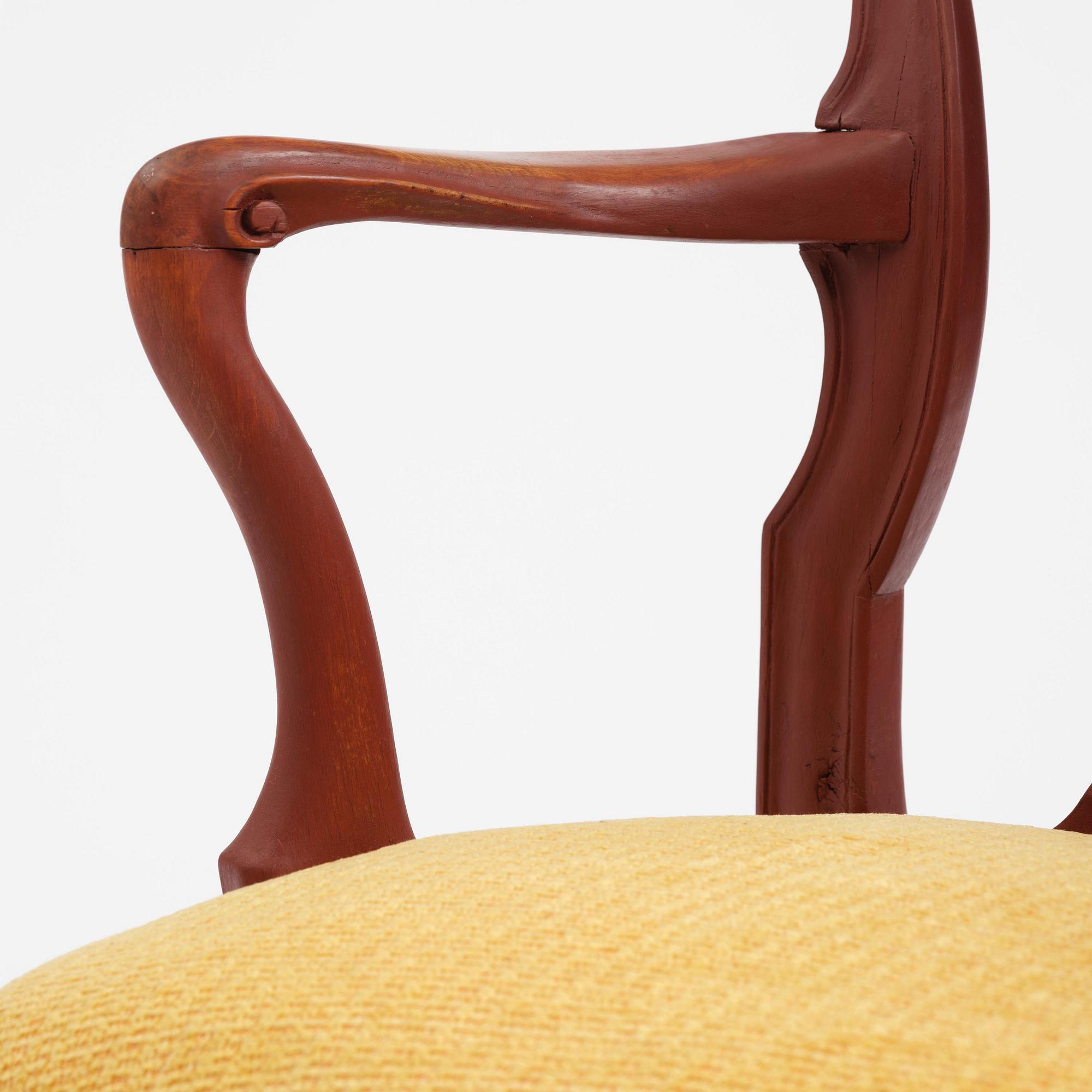 A Swedish rococo armchair, Stockholm, later part 18th century.