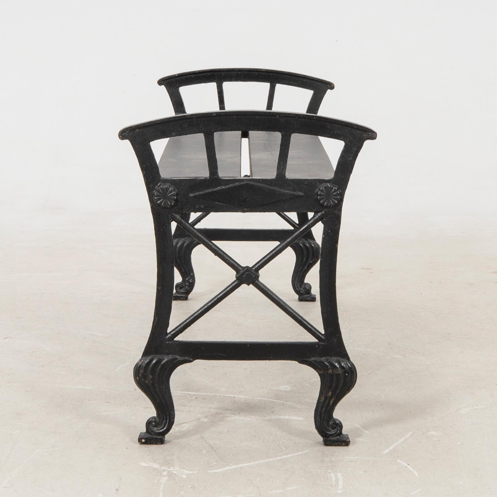 Folke Bensow, Trädgårdsbänk, "Parkbänk n:r 2", Näfveqvarns bruk, 1900-talets första hälft.