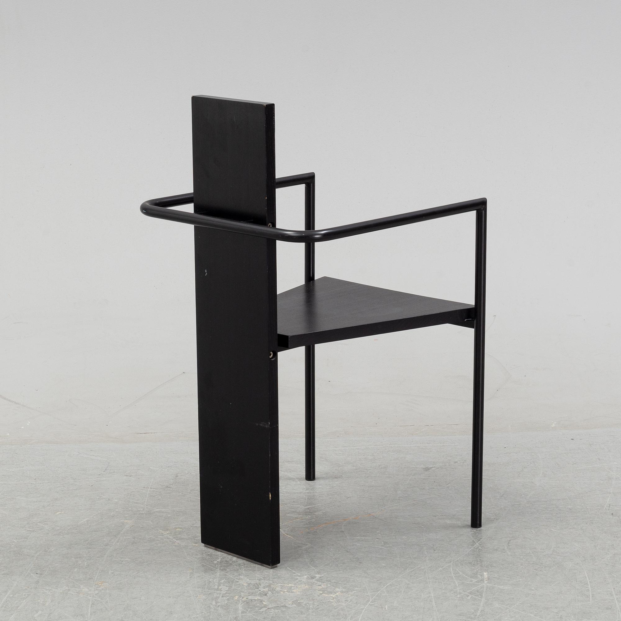 A 'Concrete' armchair by Jonas Bohlin for Källemo, designed 1980.