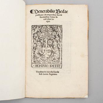 BOOK, Important treatise by Beda on chronology, 1507.