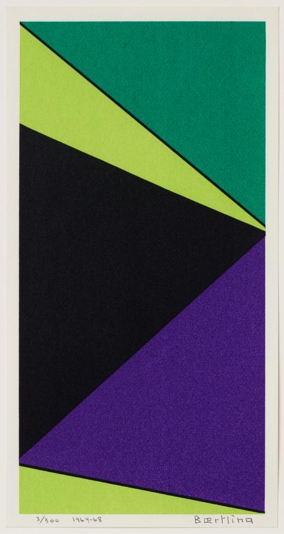 Olle Baertling, silkscreen in colours, 1964-68, signed 3/300.