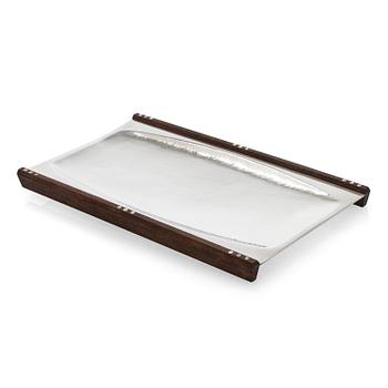 Tapio Wirkkala, brödkorg, silver och palisander, TW 185, Kultakeskus, Tavastehus 1964.