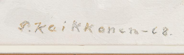 Paavo Kaikkonen, olja på duk, signerad och daterad -68.