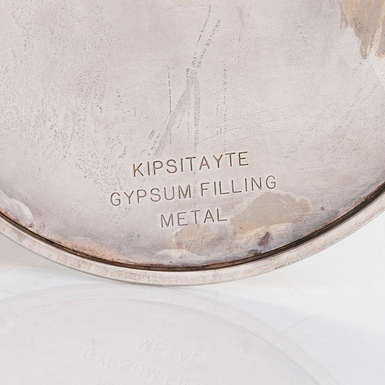 Tapio Wirkkala, ljusstakar, 3 st, silver, "Trumpetti", Kultakeskus, Tavastehus 1990-2001.