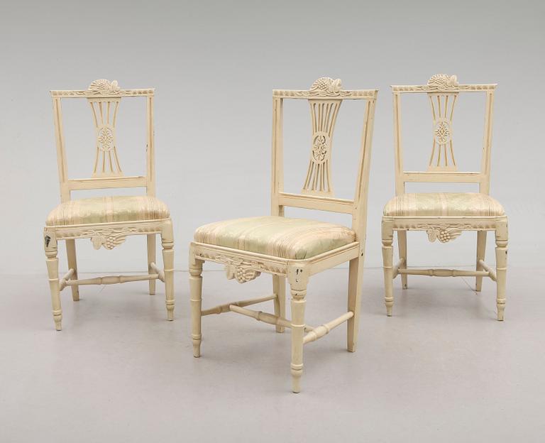 STOLAR, 3 st, Lindome, gustavianska, 1700-talets slut.