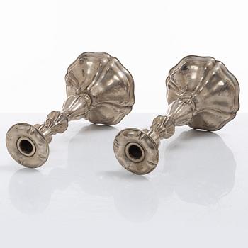 A Pair of Norwegian silver candlesticks, mark of Norsk Filigransfabrikk, Oslo, early 20th century.