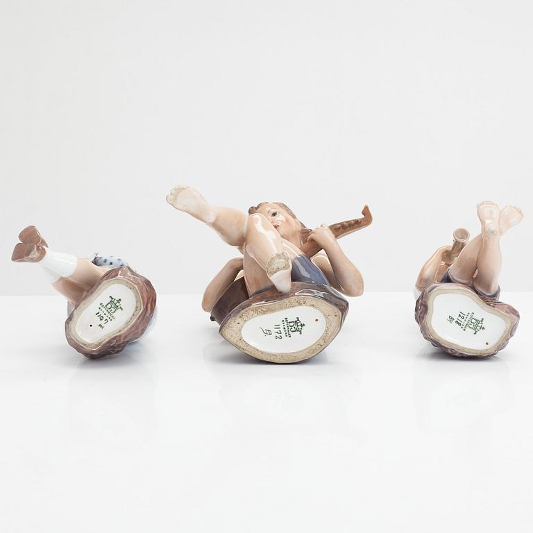 Three Dahl Jensen porcelain figurines, Denmark, mid 20th century.