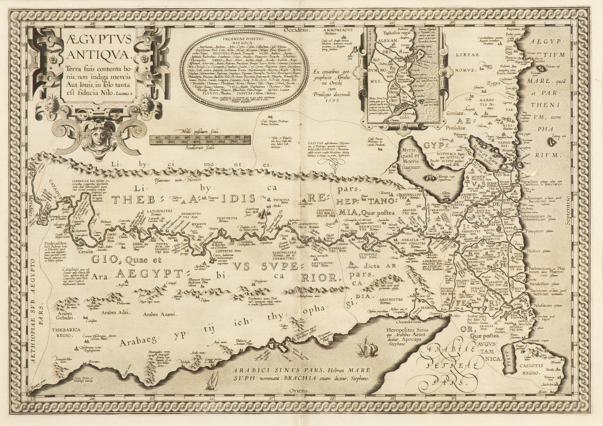 Abraham Ortelius, "AEgyptus Antiqua".