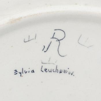 RÖRSTRAND, a set of 4 stoneware dishes, Carl-Harry Stålhane, Oskar Dahl, Sylvia Leuchovius, Sweden mid 20th century.