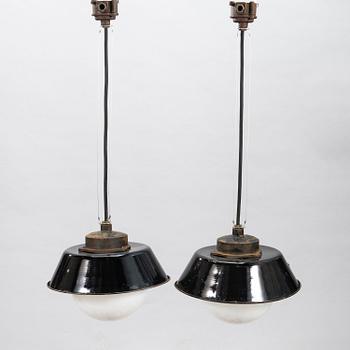 PAAVO TYNELL, Two 1930's '2521-53' industrial light for Taito Finland.