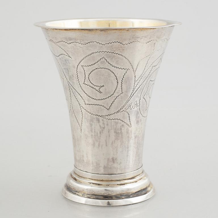 Johan Petter Hörling, bägare, silver, Enköping 1817.