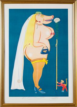 FRIEDRICH SCHRÖDER-SONNENSTERN, färglitografi, signerad och daterad 1971, numrerad 21/275.