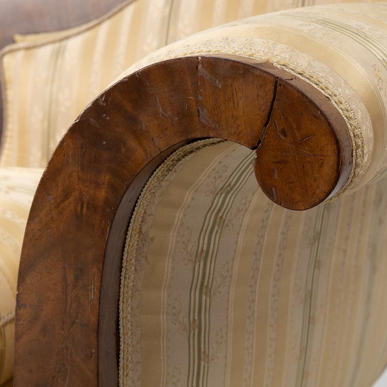 A Swedish Empire Couch, first half of the 19th Century.