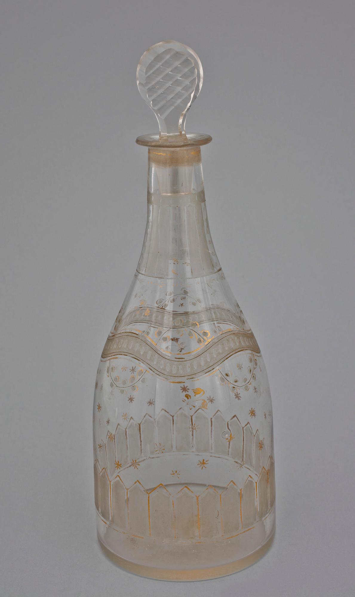 KARAFF, glas, empire, 1800-talets första hälft.