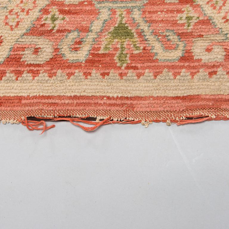 An antique Spanish figural rug, ca. 215x166 cm.