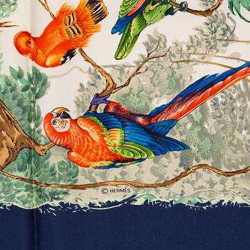 Hermès, an 'Equateur' silk scarf.