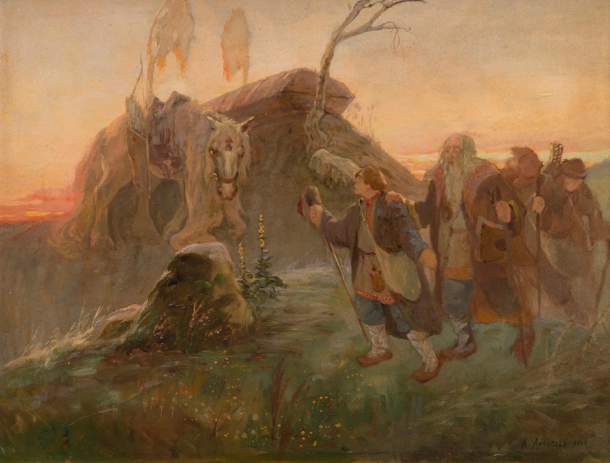 A Russian tale of Svyatogor bogatyr, the Ilya Muromets.
