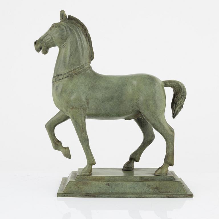 A patinated bronze sculpture after the Horses of Saint Mark.