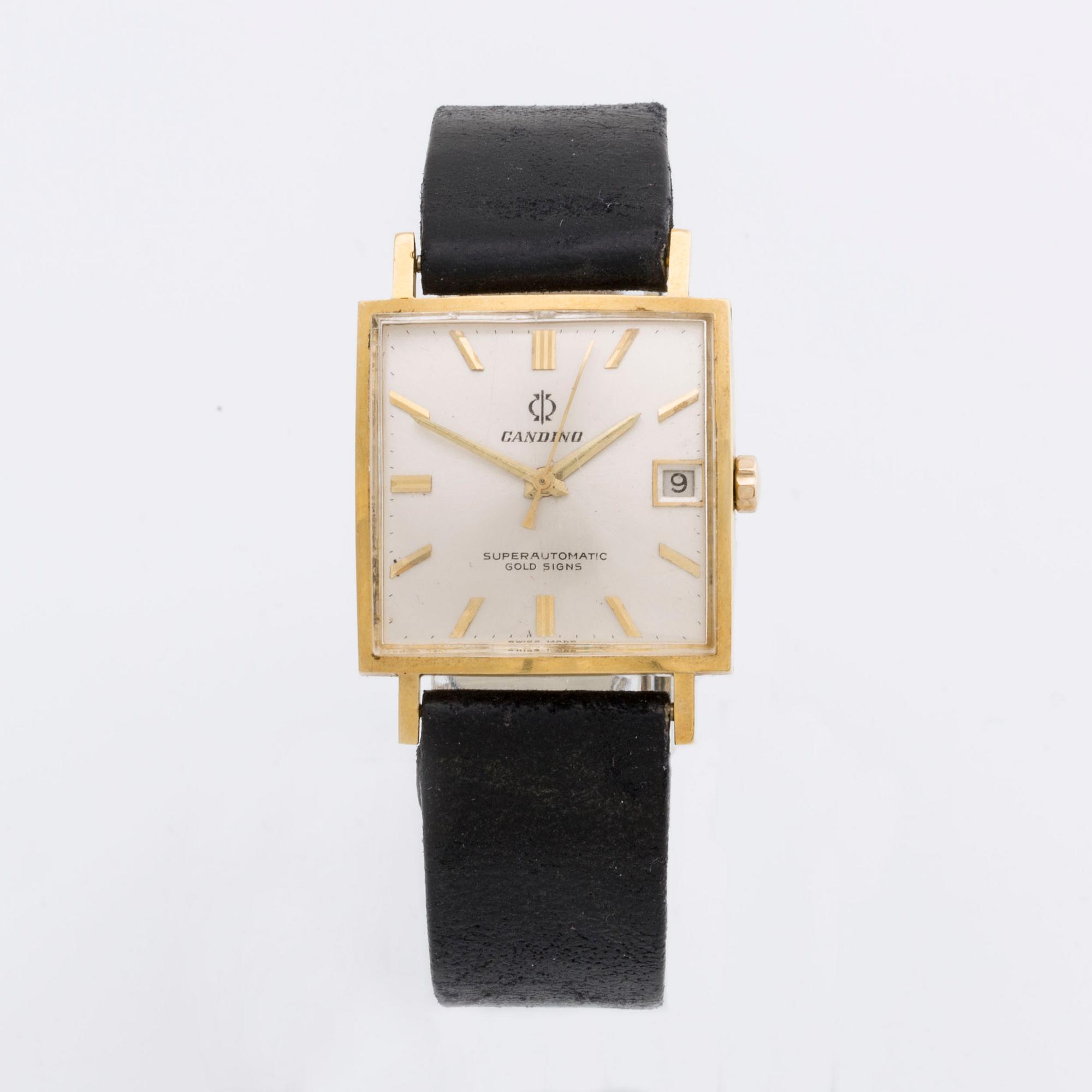 CANDINO Superautomatic Gold Signs, wrist watch, 18K gold, 29 mm.