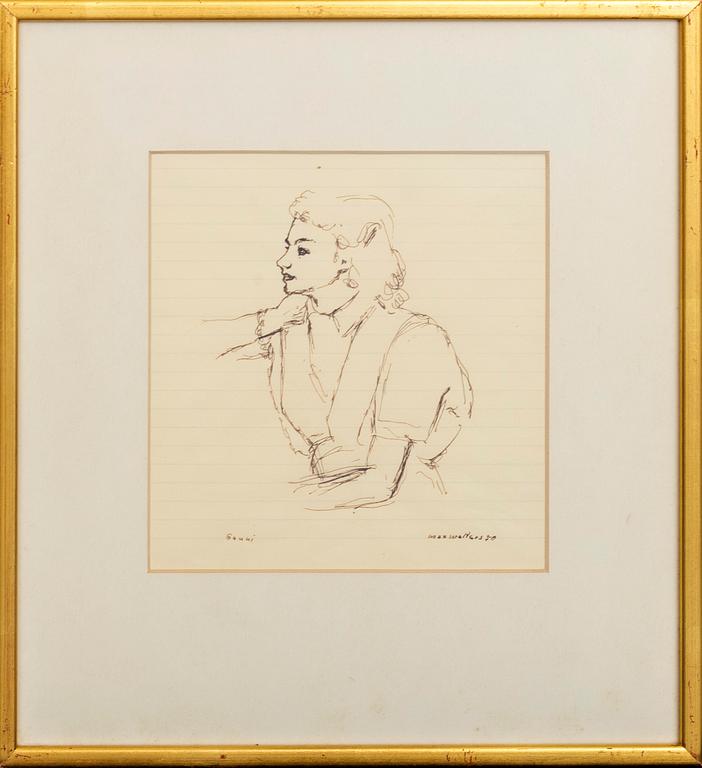 MAX WALTER SVANBERG, 2 teckningar, signerade, den ena daterad 50.