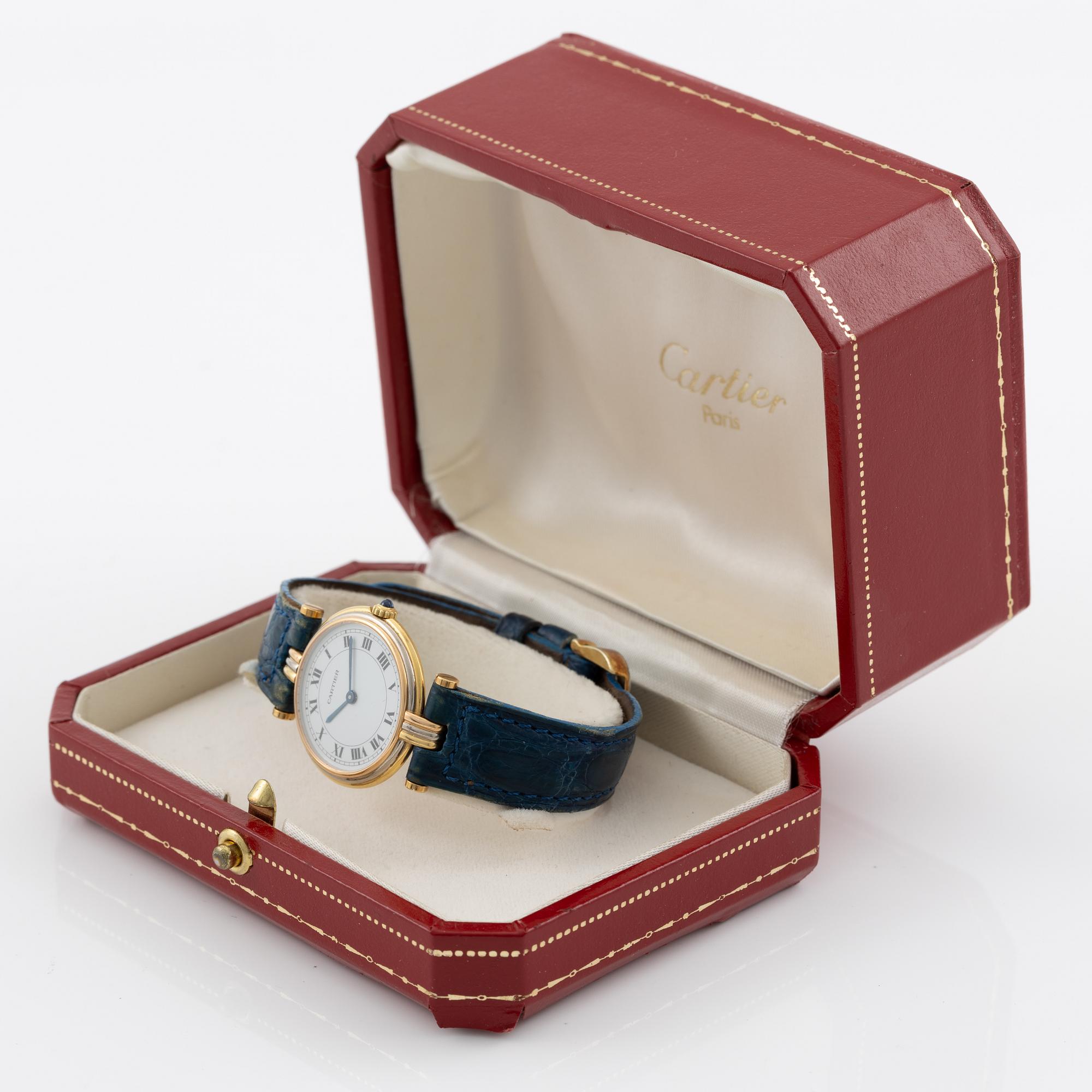 Cartier, Vendôme, "Trinity", wristwatch, 24 mm.