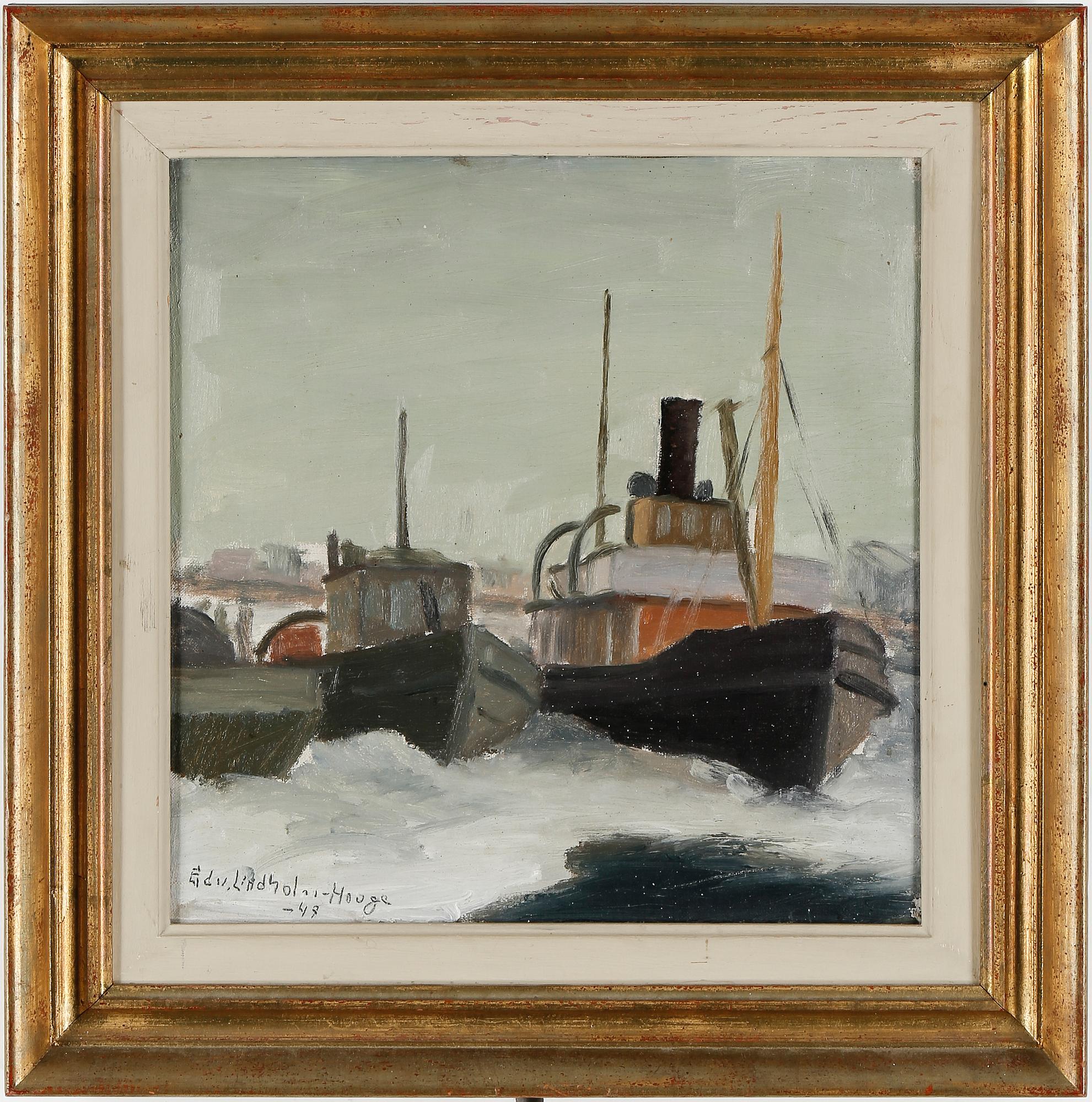 EDVIN LINDHOLM-HOUGE, pannå, signerad och daterad -48.