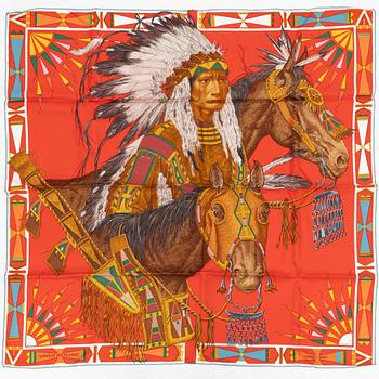 Hermès, an 'Apparat des Plaines' scarf.