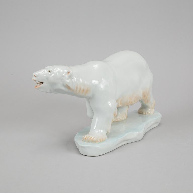 Herend, a 5267 porcelain polar bear, Hungary.