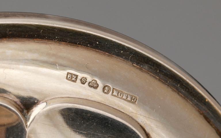 LJUSSTAKAR, 4 st, silver, bla Ceson, Göteborg 1972.