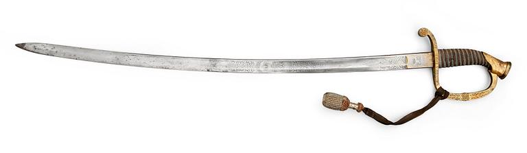 OFFICERSSABEL Ryssland m/1865, med St Anna tecken samt gravyr "För Tapperhet".