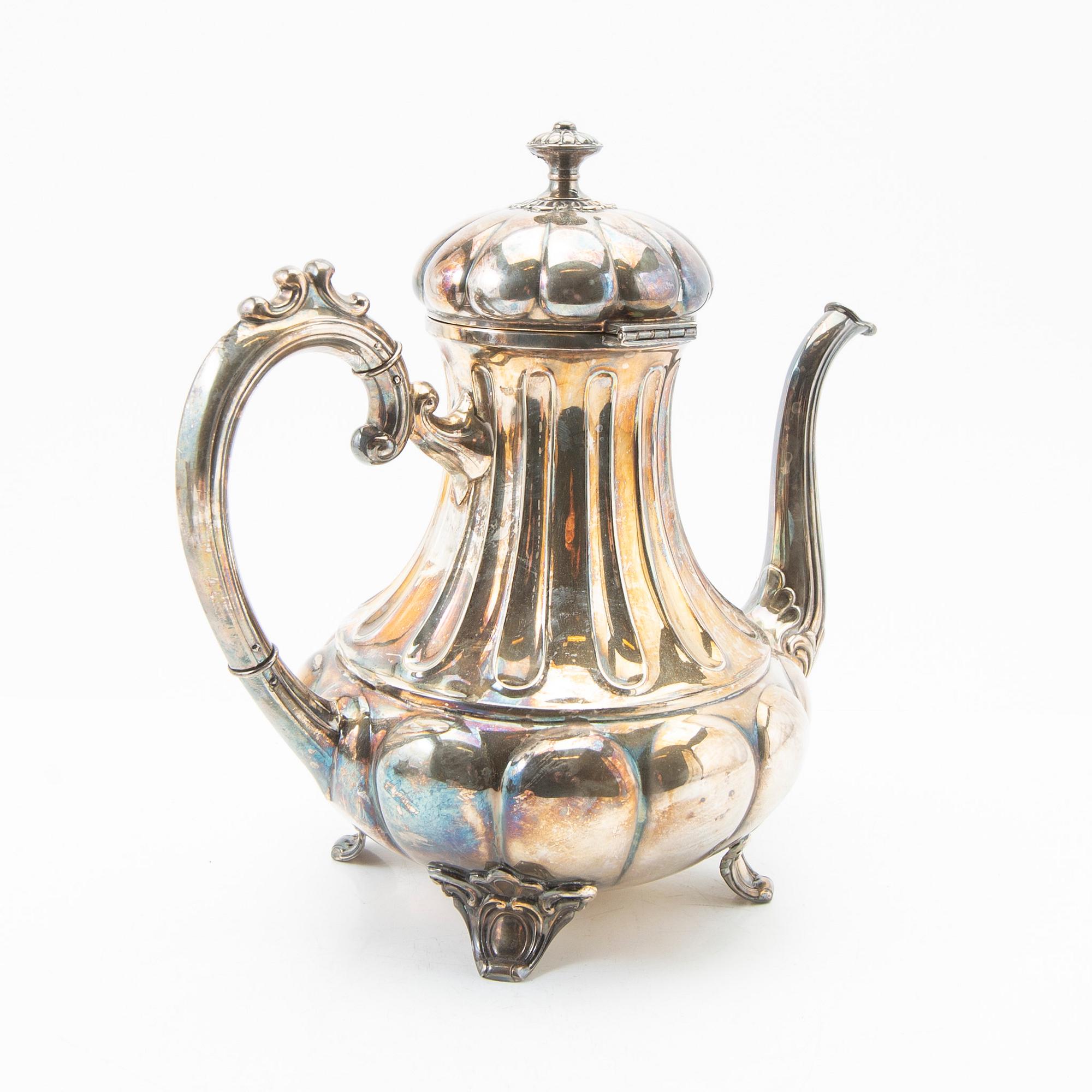 Coffee service, silver, 3 pieces.