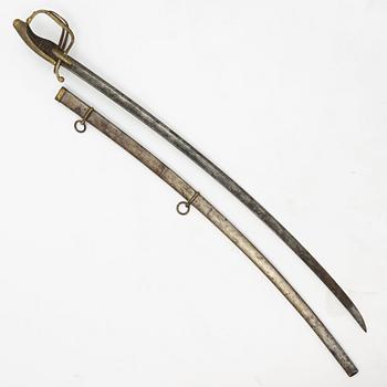 A 19th century sword, with scabbard.