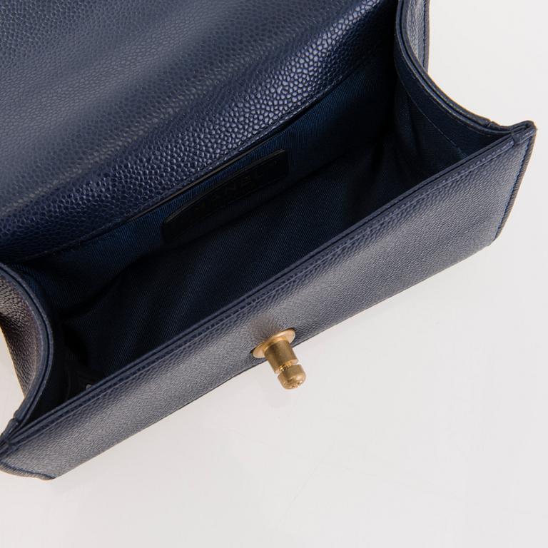 CHANEL Blue Caviar Small Boy Bag.