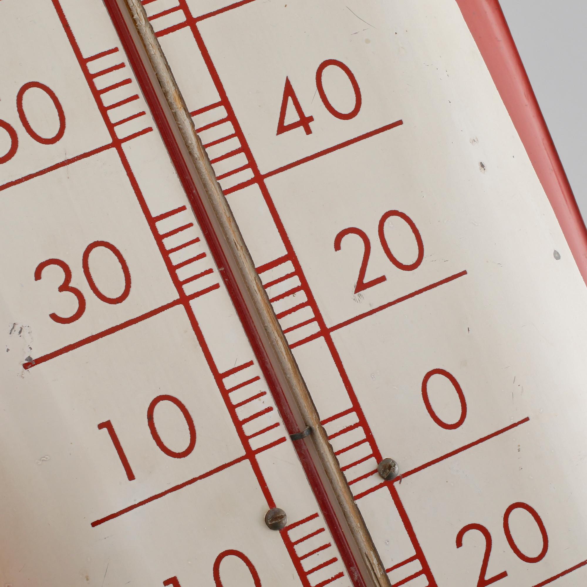 A Coa-Cola thermometer from the mid 20th century.