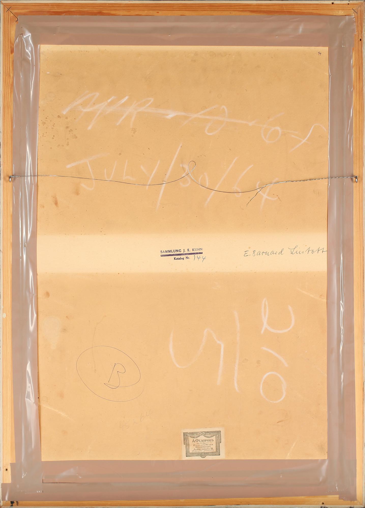 EDWARD BARNARD LINTOTT, kolteckning, signerad och daterad 1907.