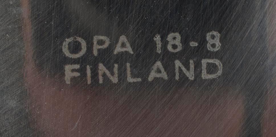 ISHINK MED LOCK, rostfritt stål, Opa design Timo Sarpaneva, 1970-tal.