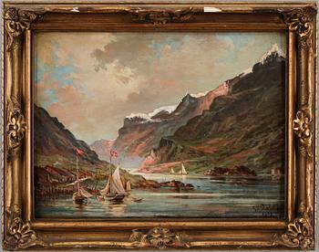 GUSTAVE RABEL, olja på pannå, signerad, daterad.