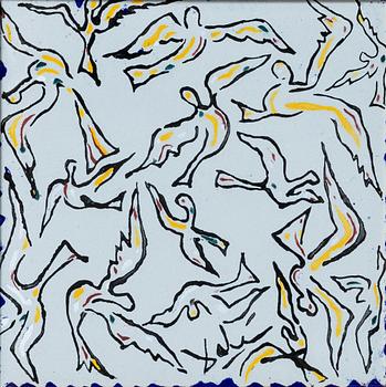 Salvador Dalí, efter., kakelplattor, ett par.