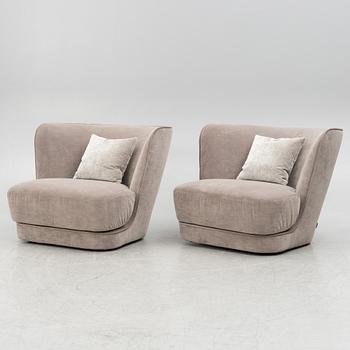 Castello Lagravinese, a pair of "Royale" armchairs, Casamilano, Italy, contemporary.