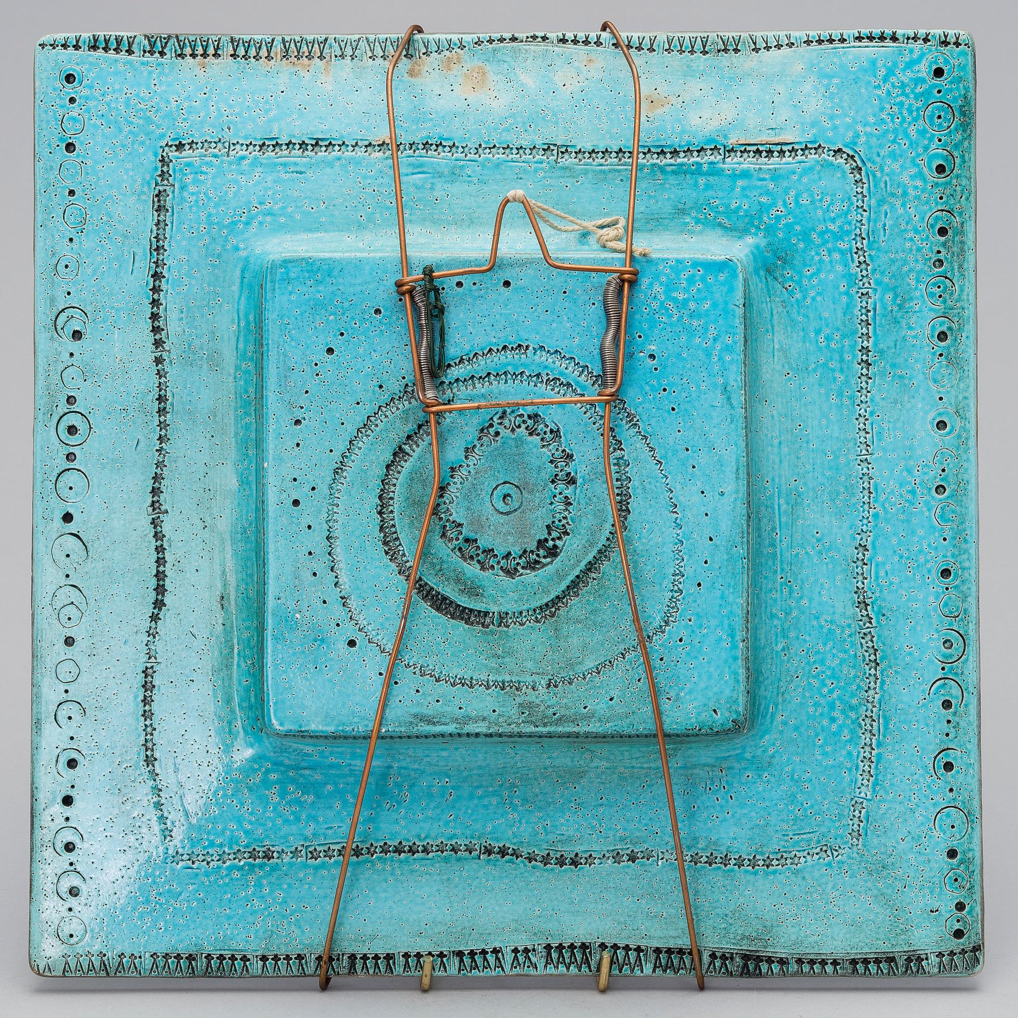 RUT BRYK, A CERAMIC PLATE. Signed Bryk.