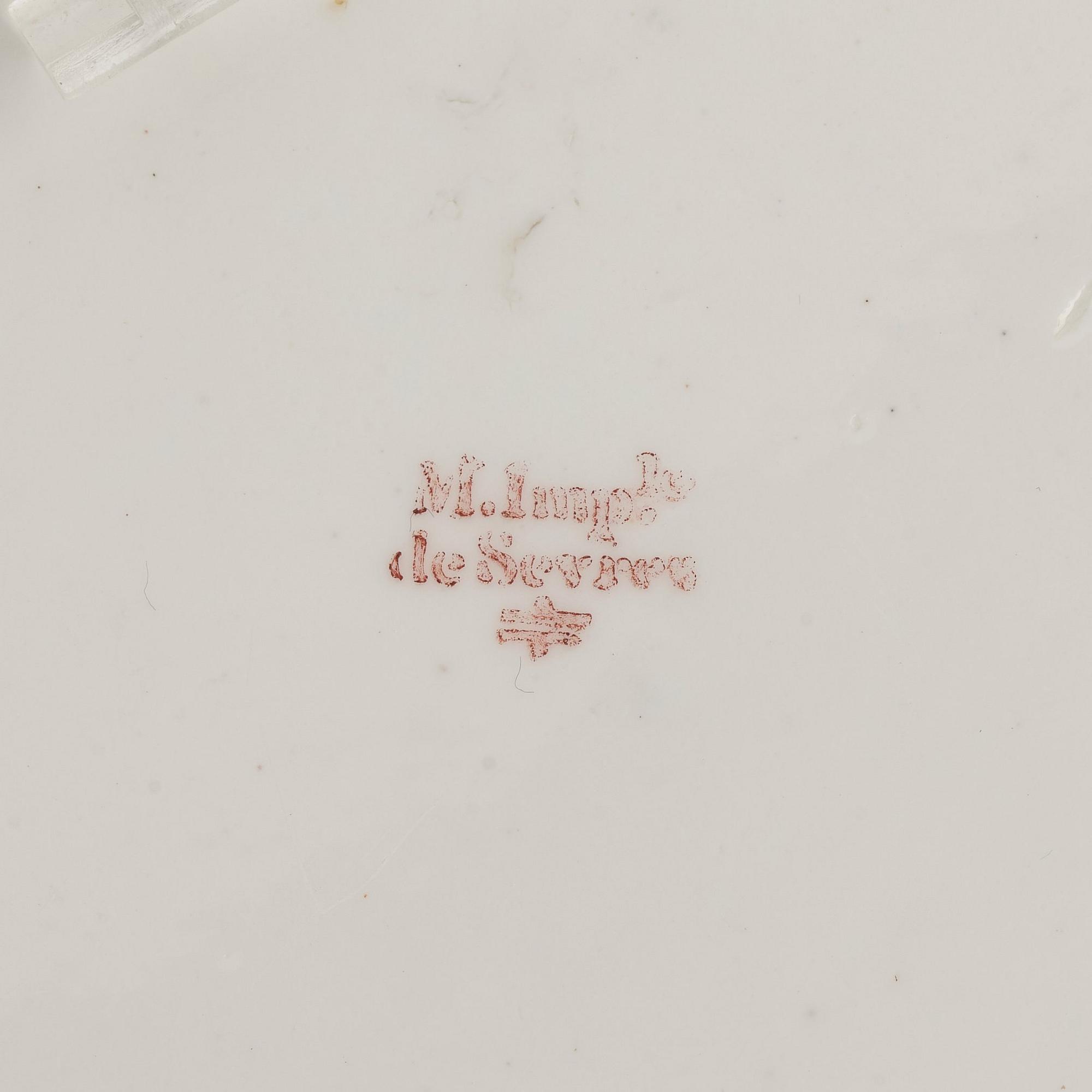 TALLRIKAR, 16 st, porslin.Sévrès, Paris, 1804-09, med Axel von Fersens monogram.