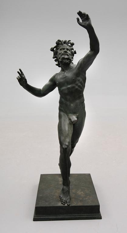SKULPTUR, brons, kopia från Pompeji, 1900-tal.