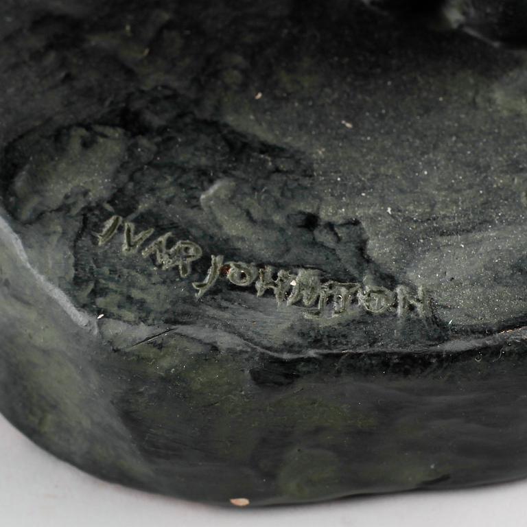 IVAR JOHNSSON, skulptur, gips, signerad.