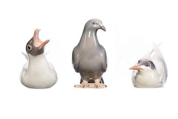 FIGURINER, 3 st, porslin, Royal Copenhagen samt Bing & Gröndahl.