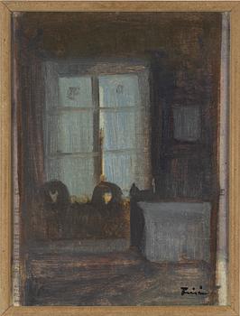 Vera Frisén, oil on canvas/panel, signed.
