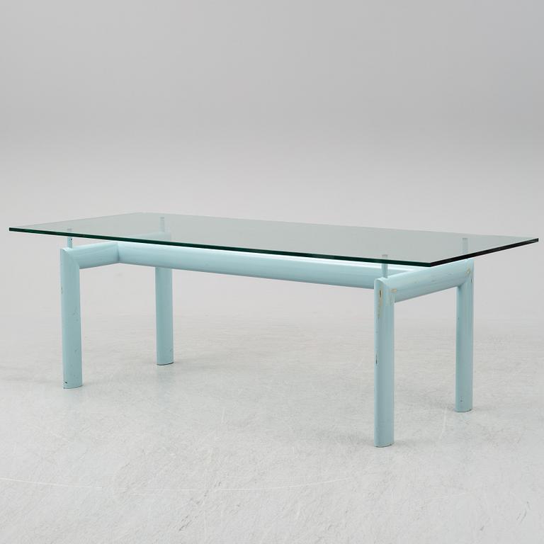 LE CORBUSIER, an 'LC 6' glass top table, Cassina, Italy.